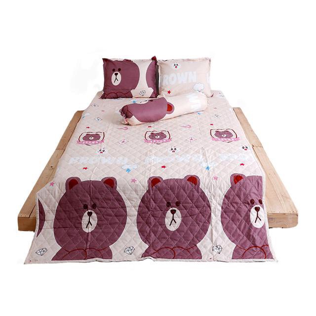 bộ drap mền 5 món cotong poli - drap giường cao cấp