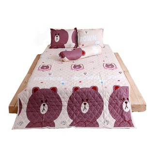bộ drap mền 5 món cotong poli - drap giường cao cấp
