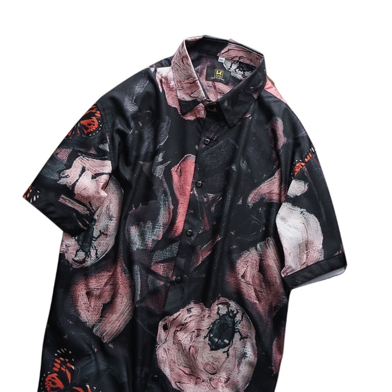 Áo sơ mi nam hoạ tiết tranh sơn dầu Bigsize < 120kg