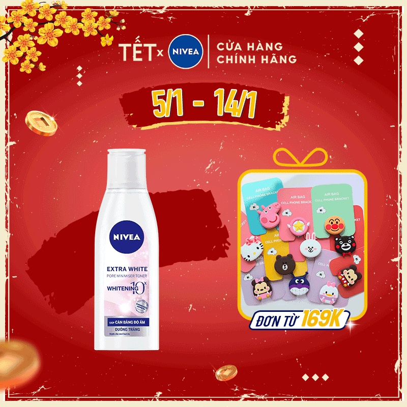 Nước hoa hồng Nivea giúp dưỡng trắng da &amp; se khít lỗ chân lông (200ml) 86720