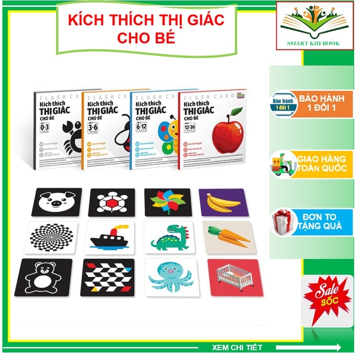 Bộ Thẻ Kích Thích Thị Giác Cho Bé