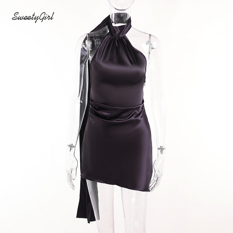 Đầm Mini Hai Dây Dáng Ôm Màu Đen Trơn Thời Trang 2022 Quyến Rũ Cho Nữ