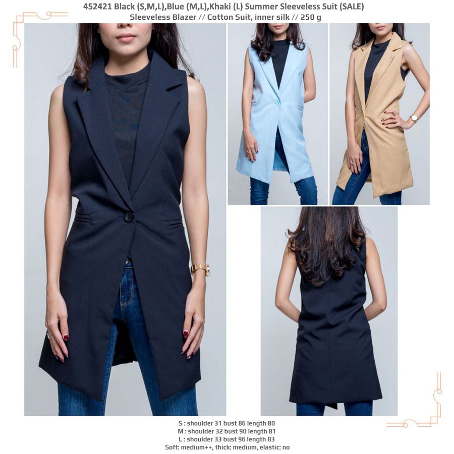 Áo Khoác Blazer Sát Nách Thời Trang Thanh Lịch 452421