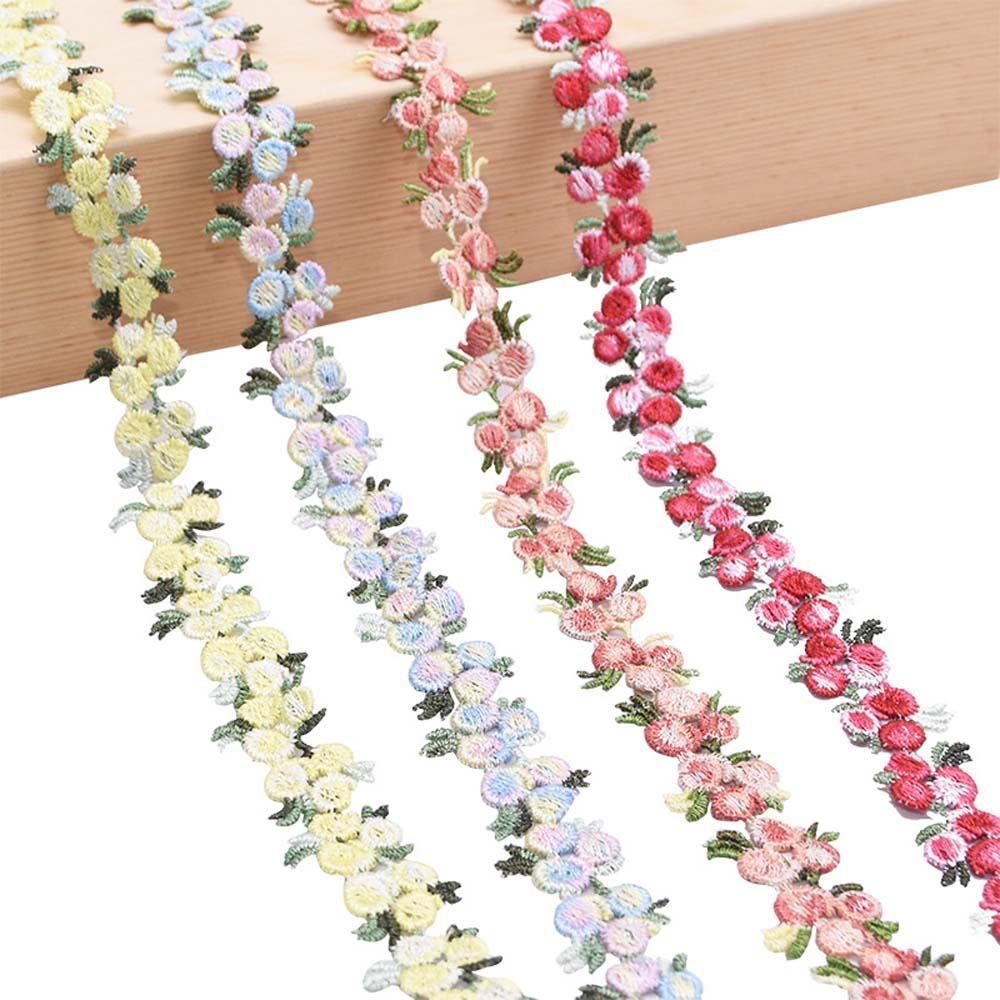 Cuộn Dây Ren Thêu Hoa Bằng Polyester Dài 2 Yards