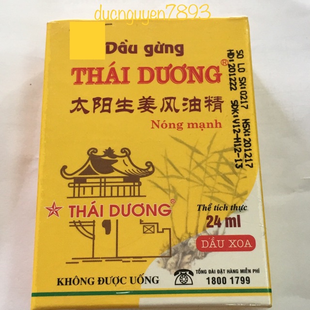 Dầu gừng THÁI DƯƠNG