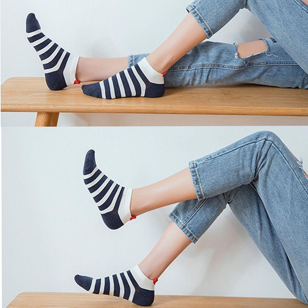 Vớ Thuyền Cổ Thấp In Họa Tiết Tai Động Vật / Trái Tim Màu Đỏ