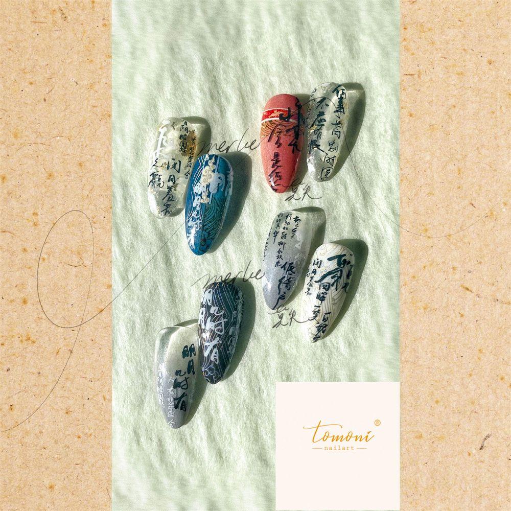 Miếng Dán Trang Trí Móng Tay Nghệ Thuật|Miếng Dán Trang Trí Móng Tay Phong Cách Trung Hoa