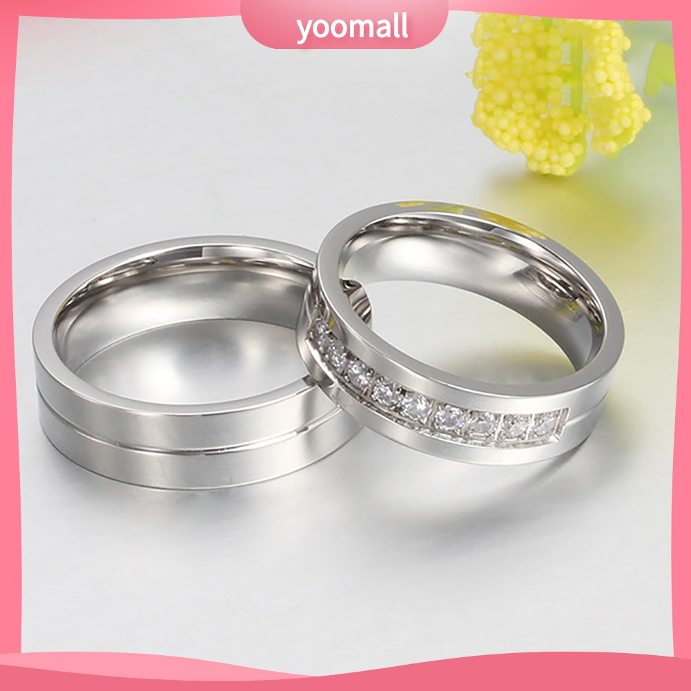Yomall♡ Nhẫn ĐíNh Đá ThờI Trang Cho CặP Đôi