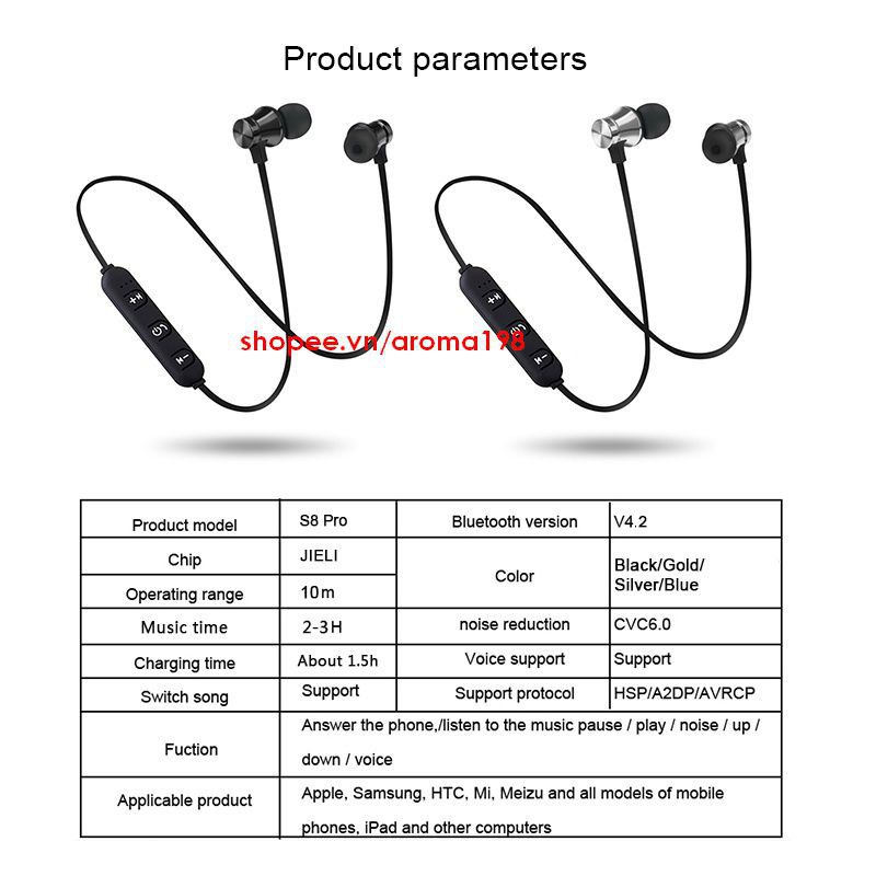 Tai Nghe Bluetooth Nhét Tai Cao Cấp Thể Thao X9