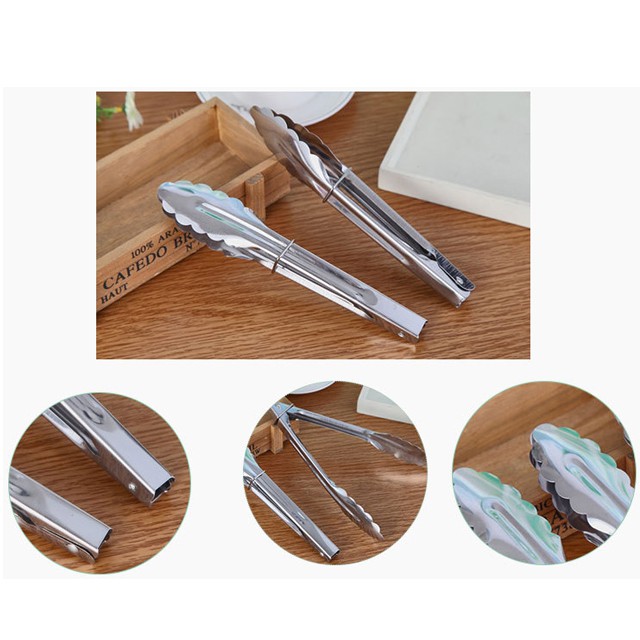 Kẹp inox gắp thức ăn / nướng Bbq tiện lợi dài 22cm | BigBuy360 - bigbuy360.vn