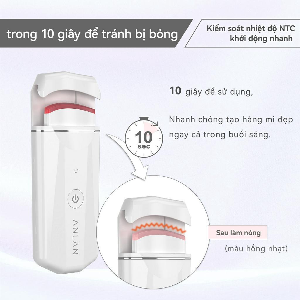 ANLAN Máy Uốn Lông Mi Bằng Nhiệt Lâu Trôi Di Động Có Thể Sạc Lại