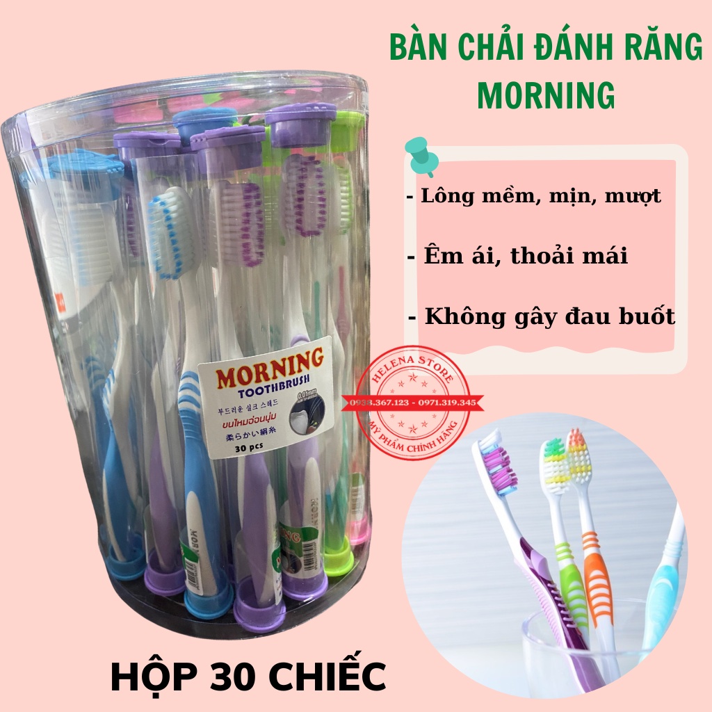 Sỉ 1 Hộp Bàn Chải Đánh Răng Morning Thái Lan (30 Chiếc)
