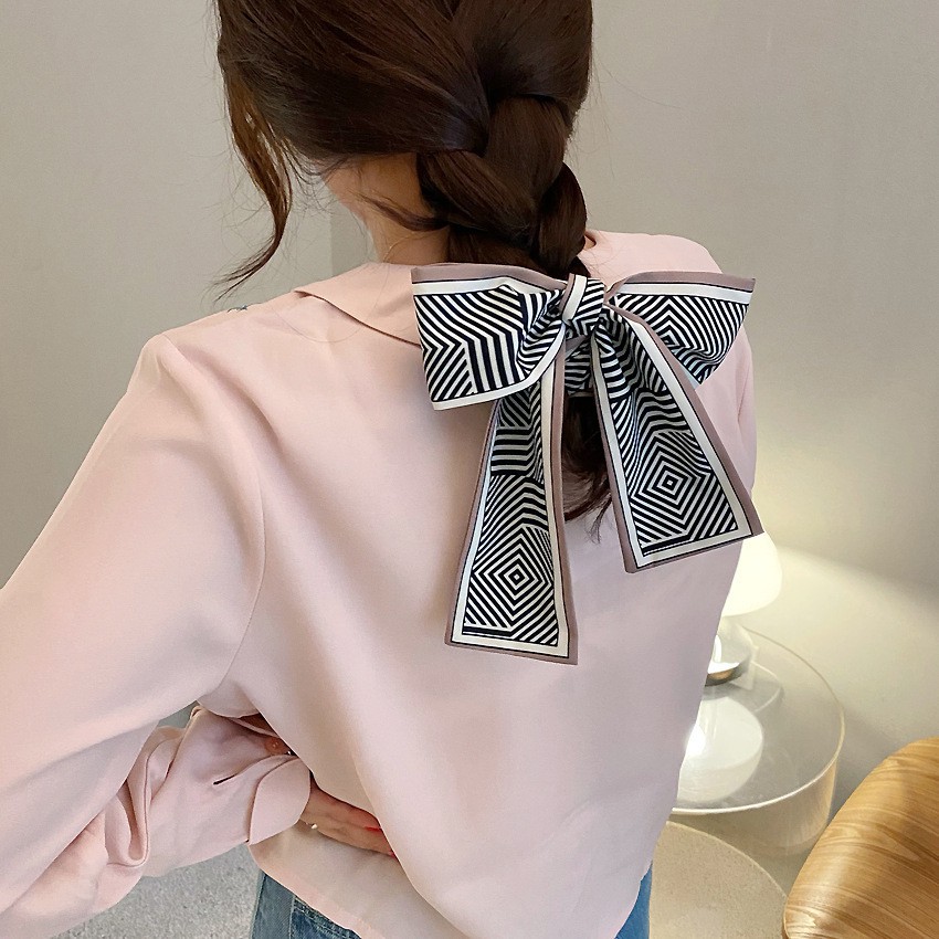 Dây Buộc Tóc Vải Lụa Cao Cấp Phong Cách Retro Pháp Thanh Lịch Cho Nữ