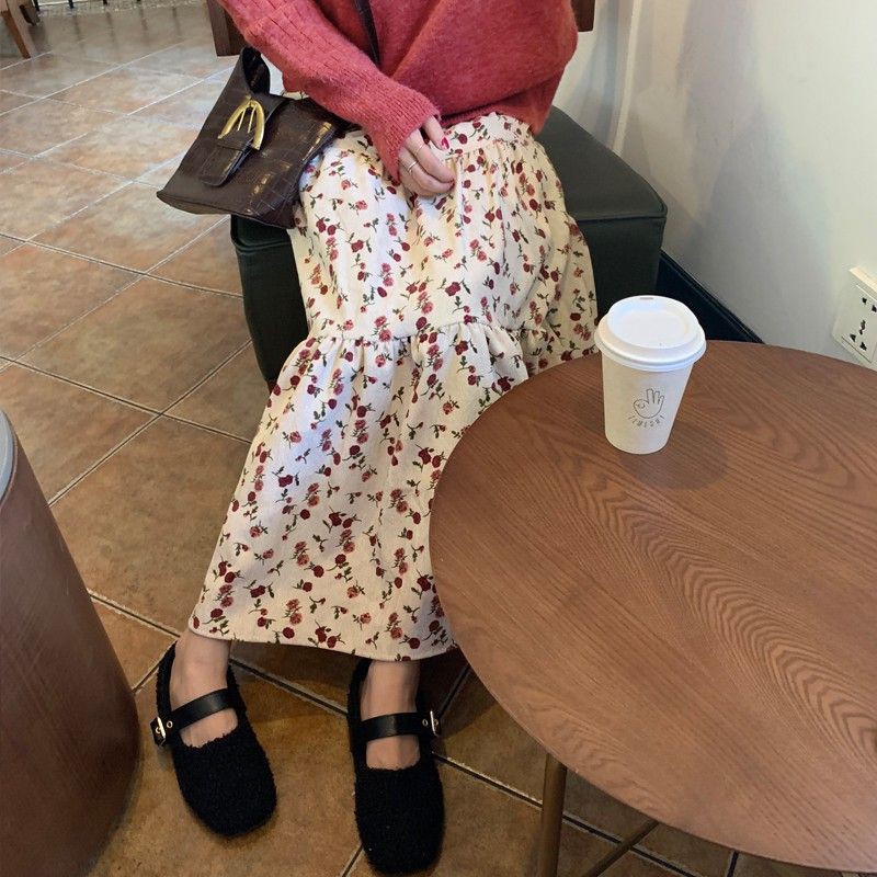 [ORDER] chân váy nhung hoa nhí tầng xòe kiểu dáng Ulzzang Hàn Quốc (Quảng Châu loại 1) | BigBuy360 - bigbuy360.vn