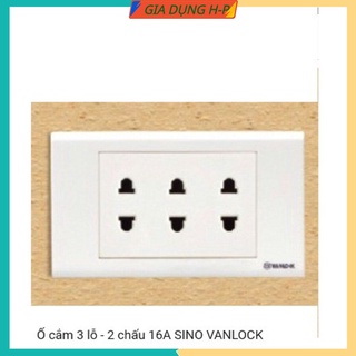 Ổ Cắm 2, 3 Lỗ - 2 Chấu 16A SINO VANLOCK siêu đẹp