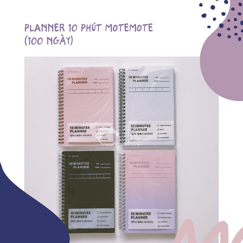 SỔ KẾ HOẠCH PLANNER 10 PHÚT (100 NGÀY) MOTEMOTE