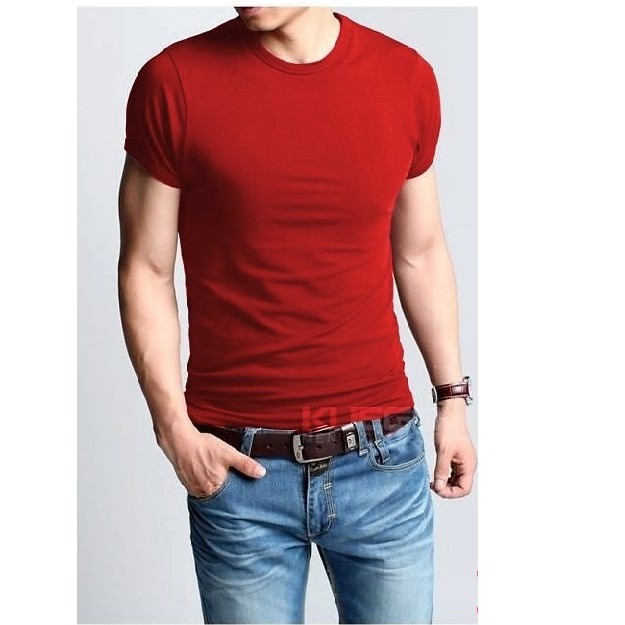 ÁO THUN TRƠN CỔ TRÒN MÀU ĐỎ ĐÔ TAY NGẮN NAM NỮ ( CÓ CẢ SIZE EM BÉ ) 6.99N4