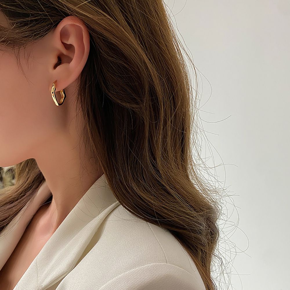 Khuyên Tai Hình Chữ U Bằng Đồng Nhiều Màu Sắc Thời Trang Cho Nữ