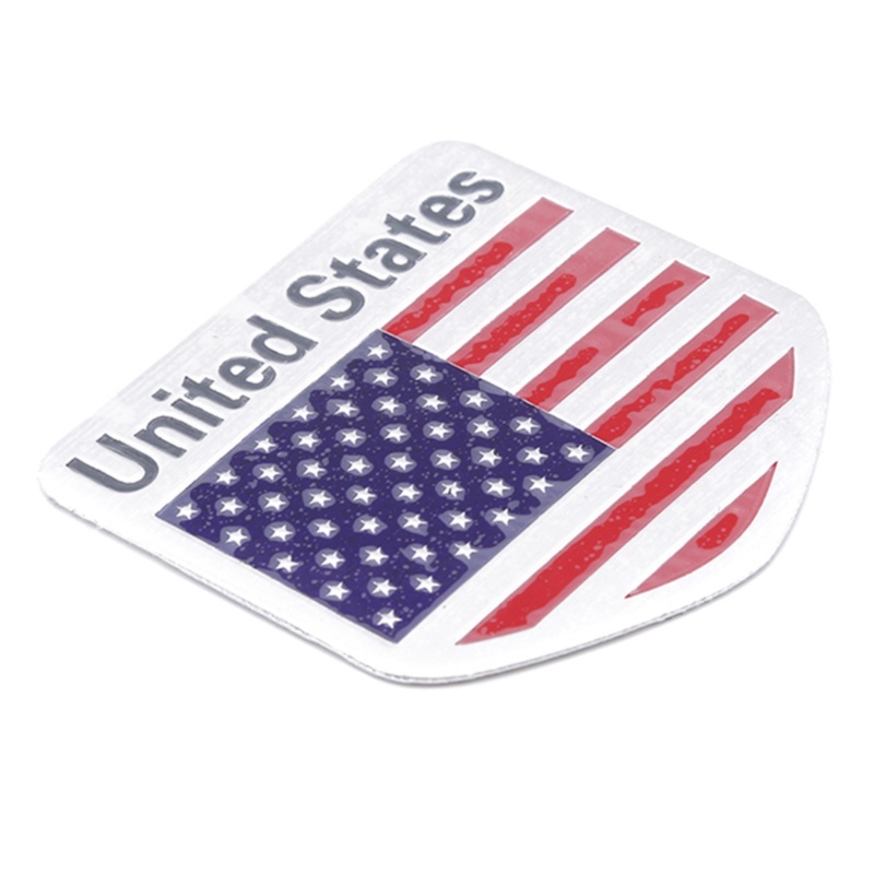 Decal Dán Trang Trí Hình Lá Cờ Mỹ 3d Bằng Nhôm Cho Xe Hơi
