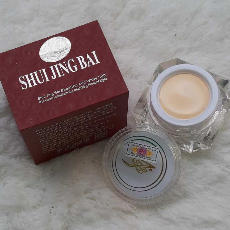 Kem Dưỡng Trắng SHUI JING BAI 20G Khử Nốt Trắng dẹp Thủy Tinh Bạch