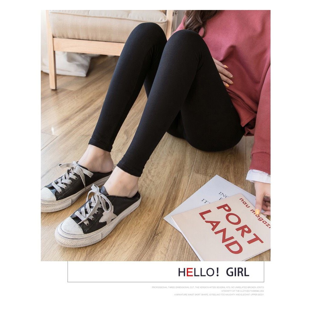 Quần legging bầu Lynafa cạp chéo cotton tici cao cấp