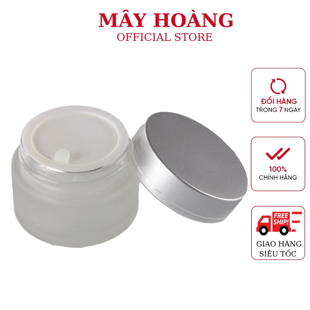 Cốc đựng lưu huỳnh thủy tinh dày dặn, hũ đựng lưu huỳnh nắp xoáy