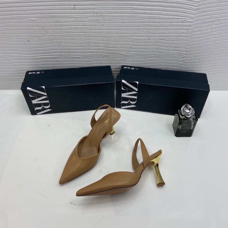 Sandal cao gót zara basic gót nhọn 7p fullbox