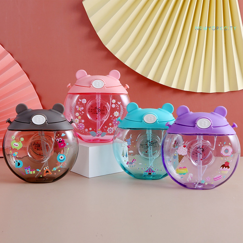 Bình Nước Bằng Silicone Nhựa Không BPA Chống Tràn Dành Cho Trẻ Em