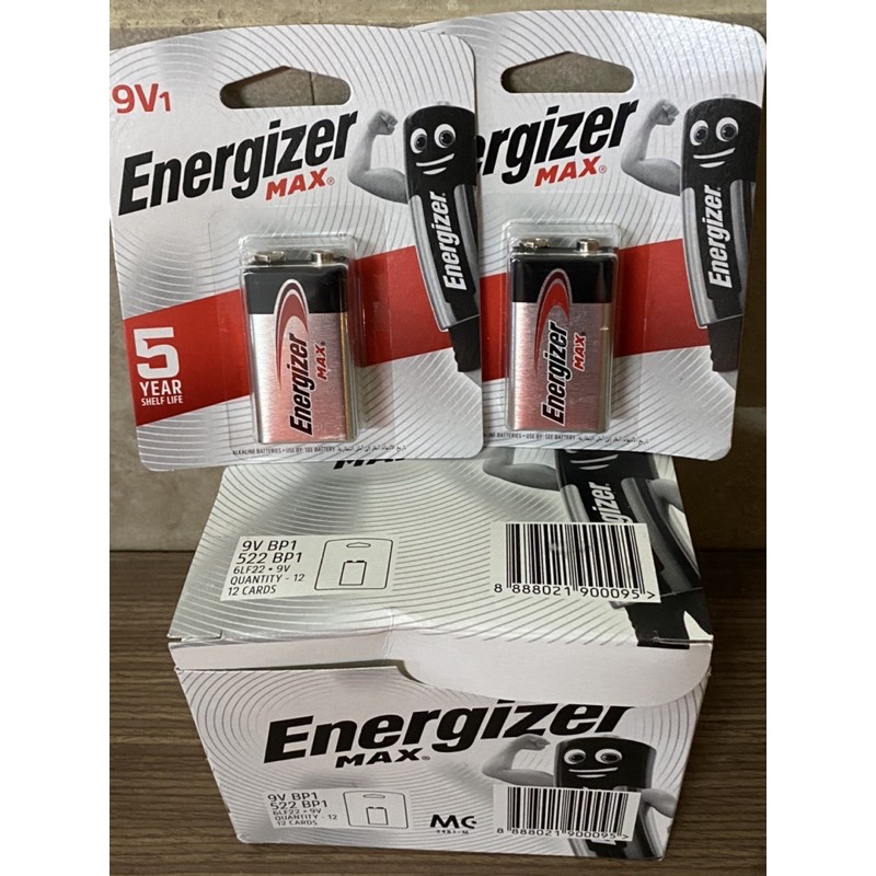 Pin Vuông 9V Energizer vỉ 1 Viên 9V (Nhập Khẩu Malaysia)[Chính Hãng 100%]