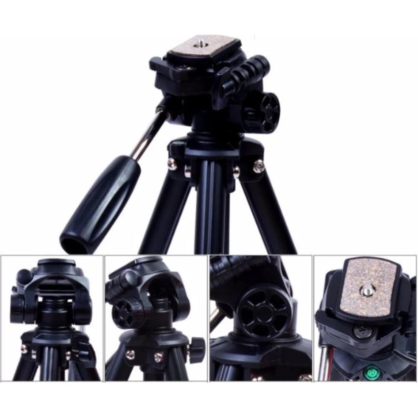 Tripod máy ảnh, Chân máy ảnh Yunteng VCT-681 - Fullbox - New 100% - Chịu tải: 3kg - Chiều dài tối đa: 148cm