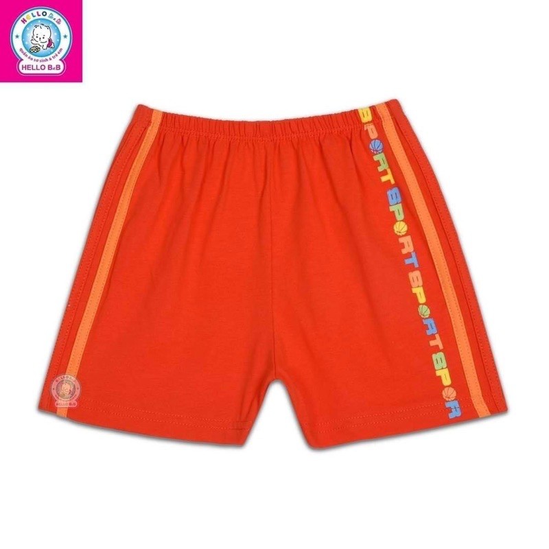 [Hello BB] Size bé 6-35kg Quần 3 sọc ngắn màu bé trai Hello BB | Hellobb - Kiddy and Mommy