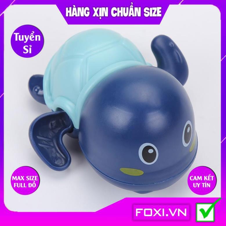 Rùa bơi trong nước ngộ nghĩnh Foxi cho bé-Đồ chơi nhà tắm-Có dây cót-Nhiều màu-Đáng yêu-Rèn khả năng hoạt động tay chân