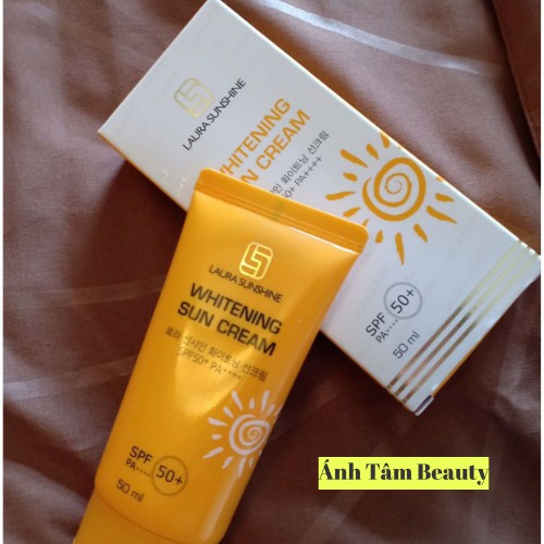 Kem Chống Nắng Tốt Cho Da Mặt Whitening Sun Cream (2 in 1) Vừa Chống Nắng Vừa Makeup Cho Da - Ánh Tâm Beauty