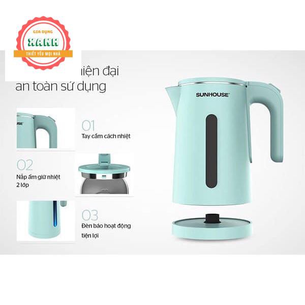 BÌNH ĐUN SIÊU TỐC SUNHOUSE SHD1351 DUNG TÍCH 1.8 Lít ,Ấm siêu tốc CHÍNH HÃNG