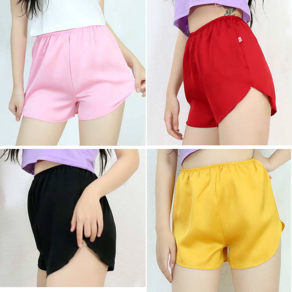 Quần short nữ vải Satin cao cấp co giãn nhẹ 5 màu - Cực Kì mát mẻ và quyến rũ [HÌNH THẬT 100%]