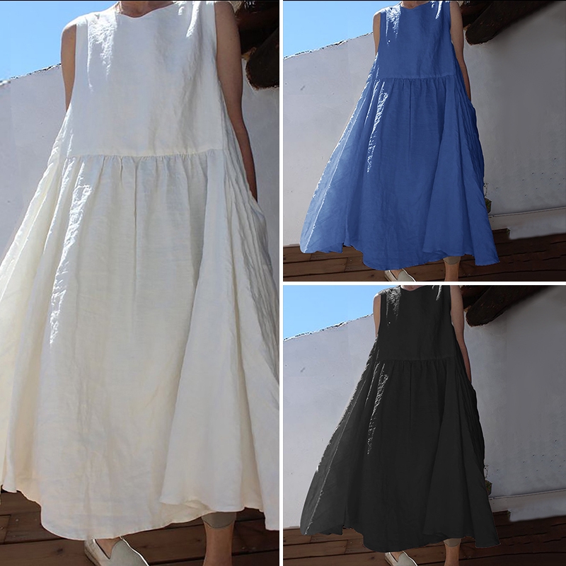 Đầm Maxi sát nách thiết kế oversized cho phái nữ