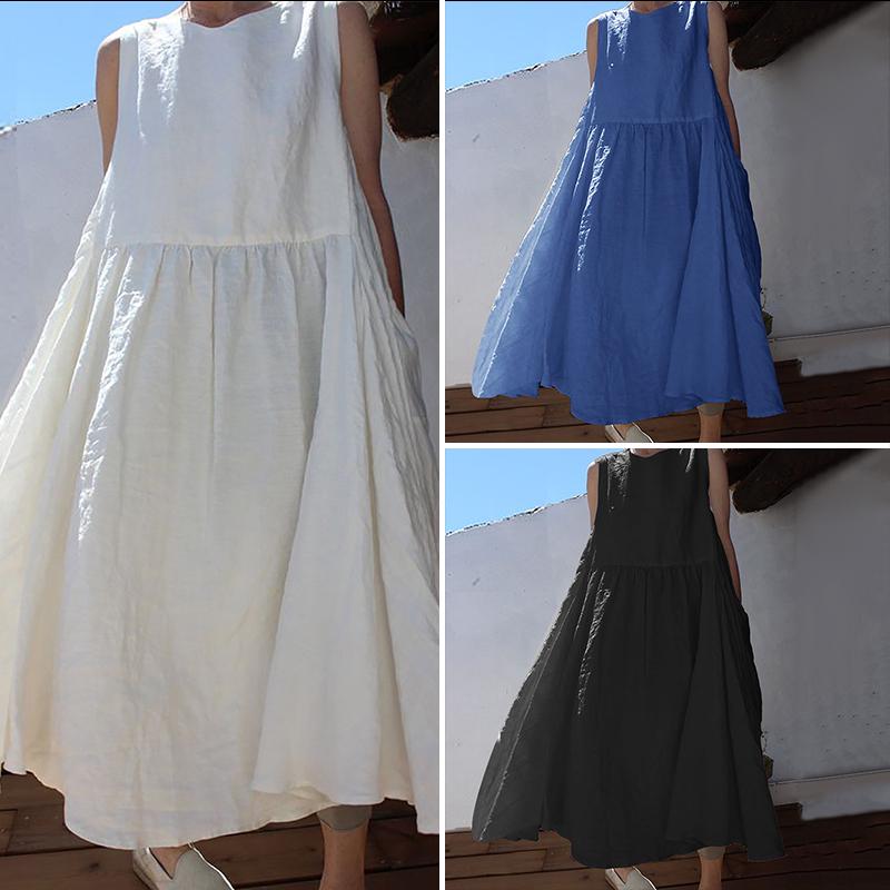 Đầm Maxi sát nách thiết kế oversized cho phái nữ