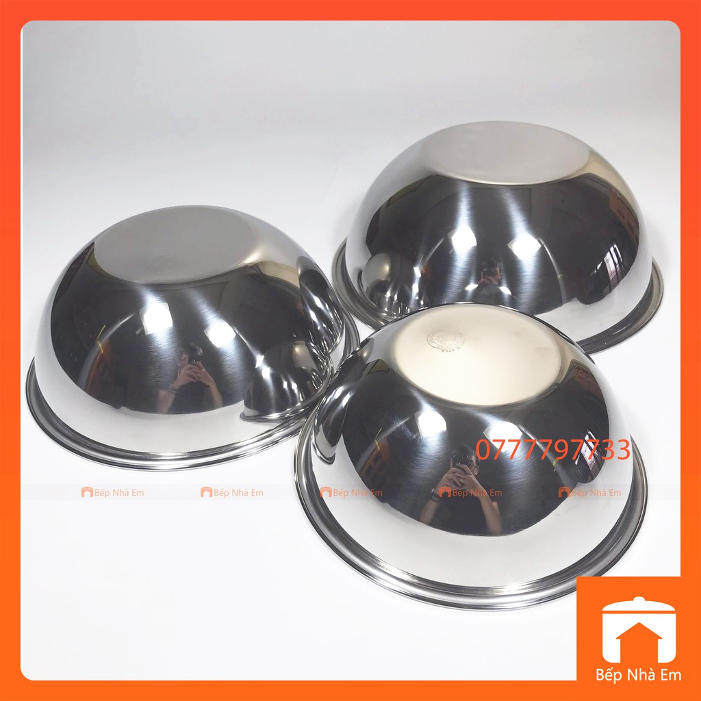 Thau Trộn Inox 304 ZEBRA Cao Cấp Nhiều Size_ Nhập Khẩu Thái Lan