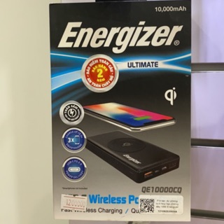 Pin sạc dự phòng Energizer Sạc không dây Qi - Quick Charge 3.0 10,000mAh