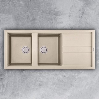 Chậu rửa chén bằng đá Malloca Bianco K-50062