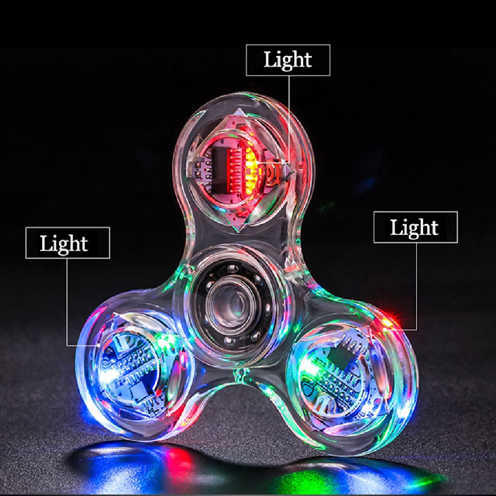 Con quay hồi chuyển đồ chơi fidget spinner với đèn led giúp giảm stress