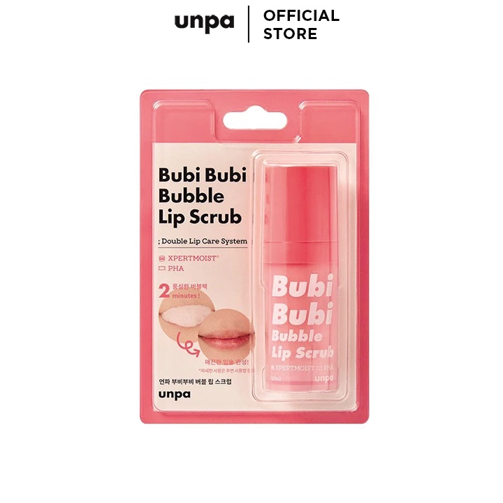 Gel Tẩy Tế Bào Chết Sủi Bọt Cho Môi Unpa Bubi Bubi Bubble Lip Scrub 10ml