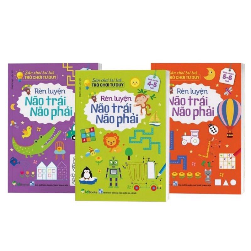 Sân chơi trí tuệ trò chơi tư duy: rèn luyện não trái não phải - 3 books