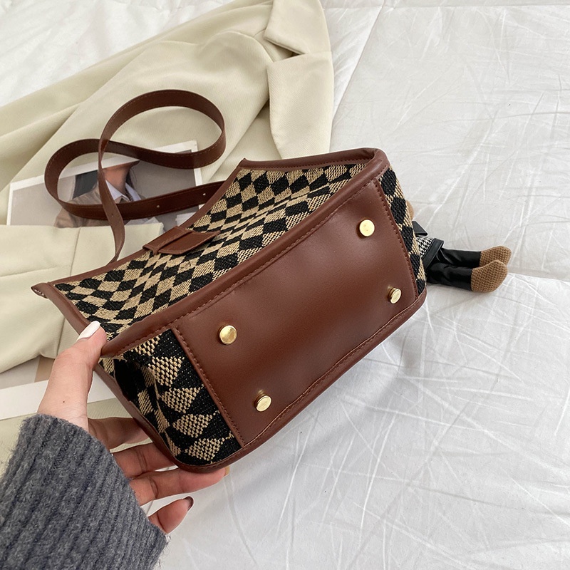 Túi đeo chéo IELGY họa tiết da báo/ răng sói/ caro phong cách cổ điển thời trang cho nữ