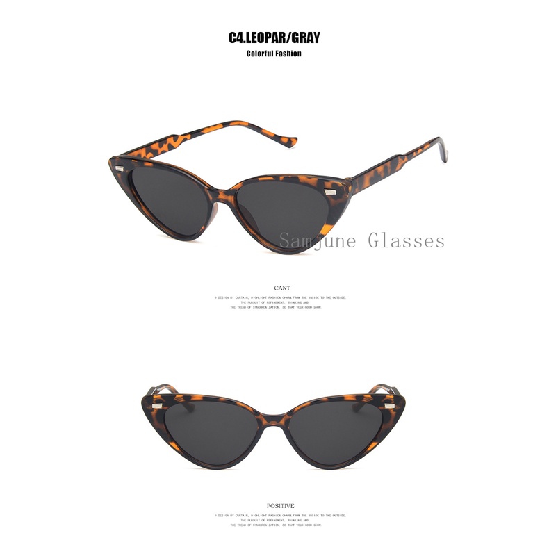 Kính mắt tam giác mắt mèo phong cách Âu Mỹ thời trang sành điệu cho nữ samjune