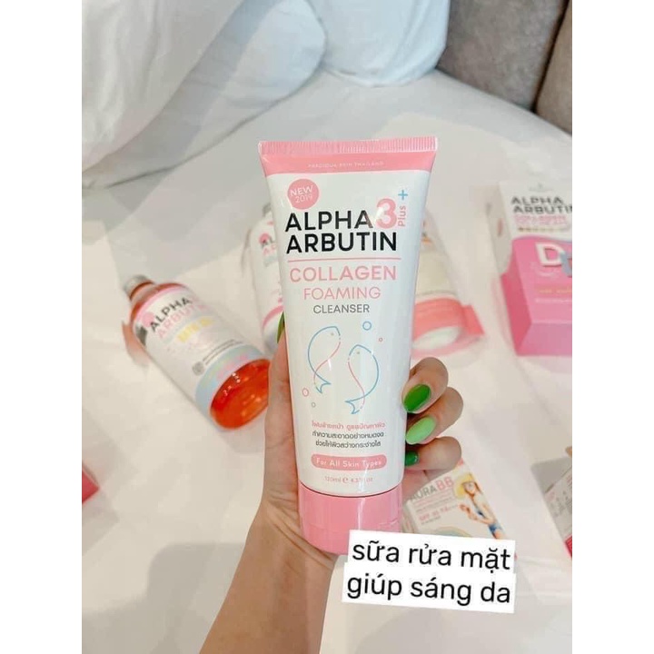 Sữa rửa mặt trắng da Alpha Arbutin +3 Foaming Cleanser tuýp 120ml - CO177