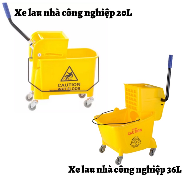 Xe ép nước lau sàn 1 xô 20L/36L chuyên dụng