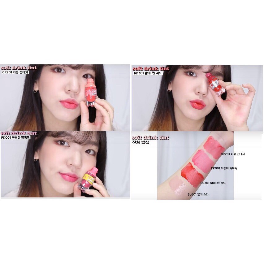 [ETUDE HOUSE] Set 4 Cây Son Tint Soft Drink Tint Ngọt Ngào | BigBuy360 - bigbuy360.vn
