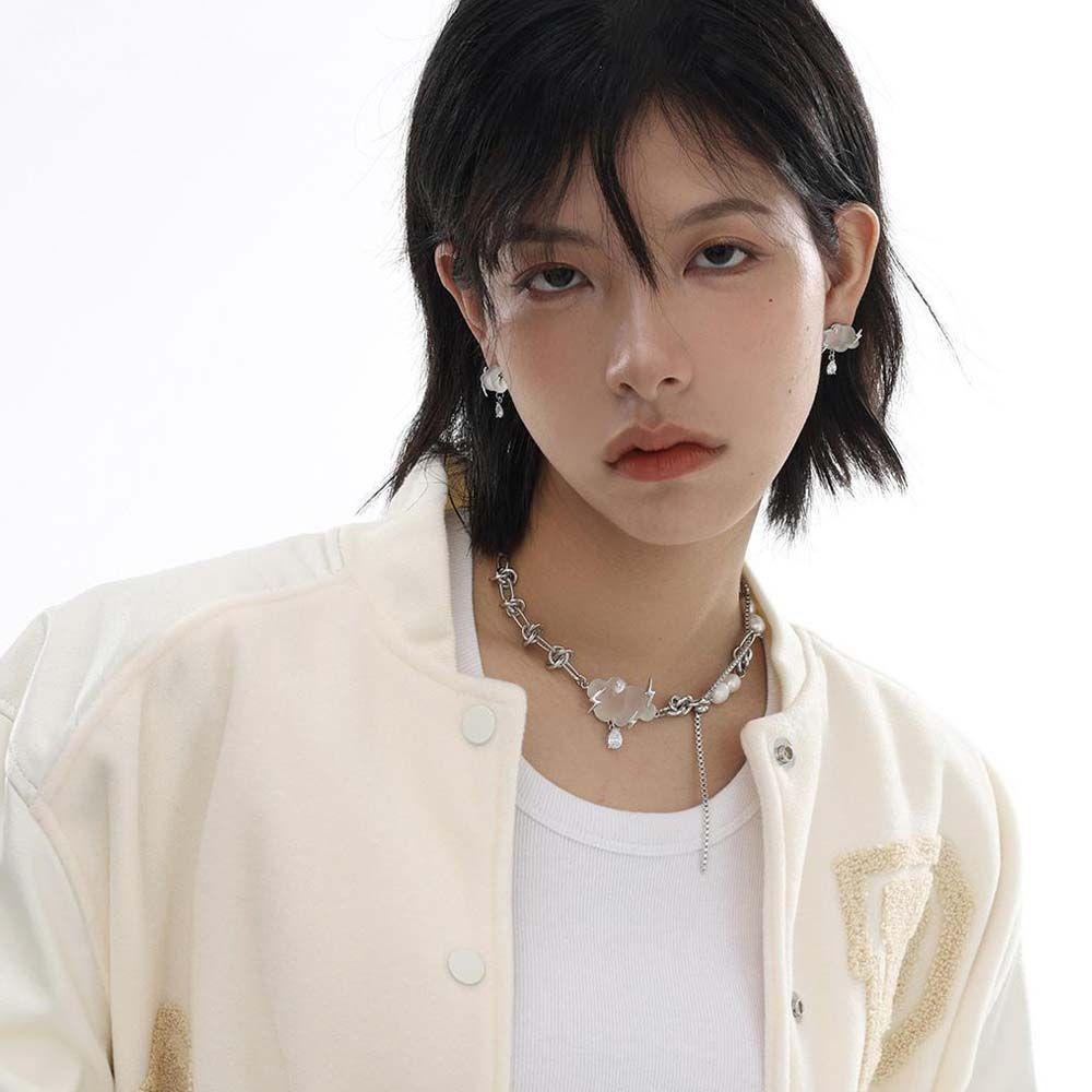 Bông Tai Hình Đám Mây Dễ Thương Sang Trọng Cho Nữ