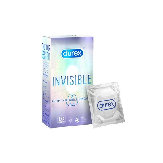 Bao Cao Su Durex Invisible Extra Thin, Extra Lubricated Hộp 10 Chiếc - BigBull Shop